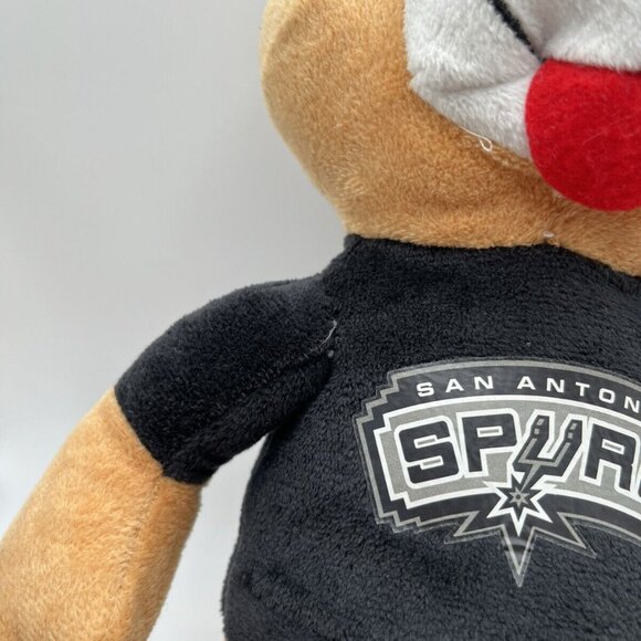 San Antonio Spurs 13” Teddy Bear Plush 2015 Black Shirt NBA Basketball NWT - Picture 8 of 9